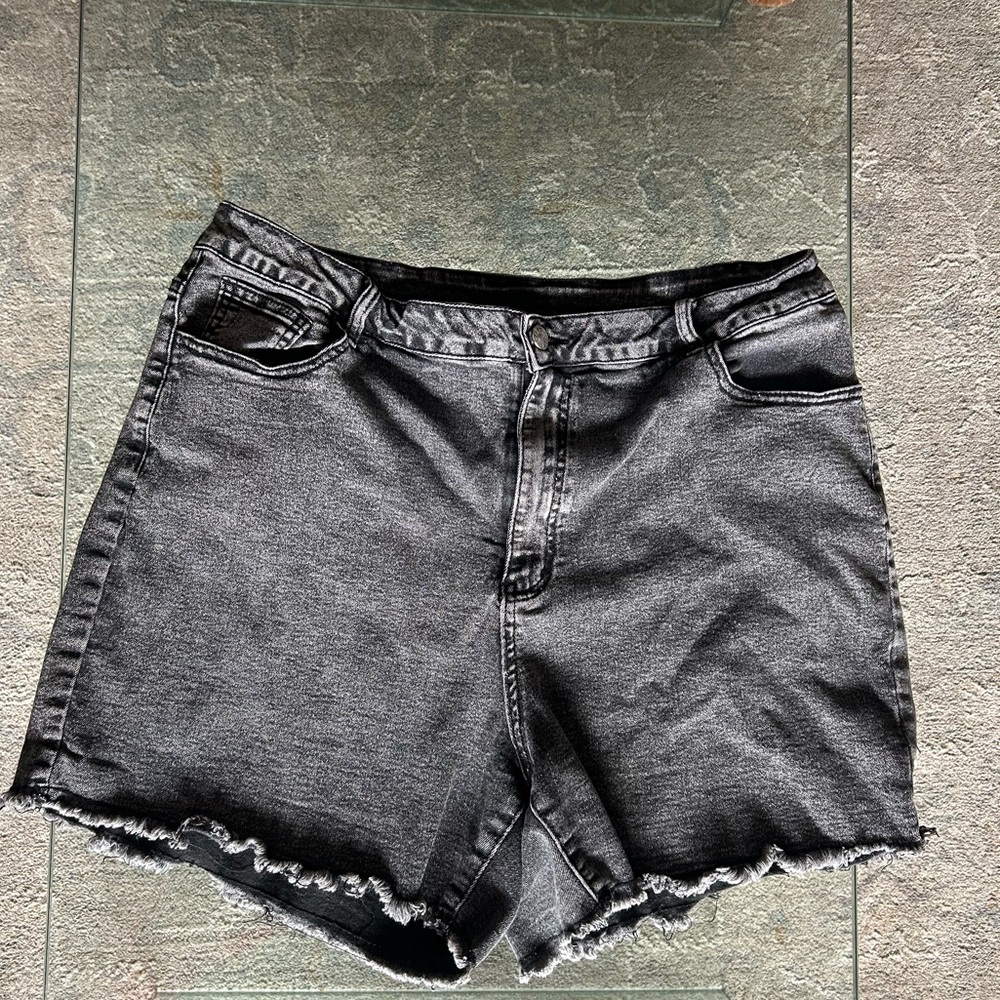 Women’s Black Denim Cutoff Shorts